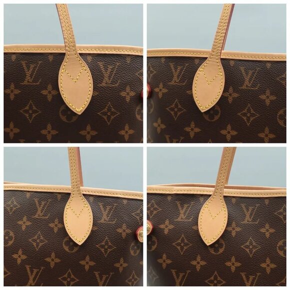 100% Authentic Louis Vuitton Neverfull MM Brown W/P Monogram Canvas Shoulder Bag - Picture 8 of 12